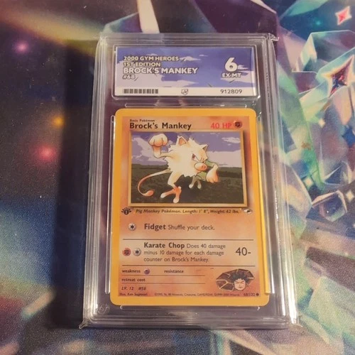 2000 Gym Heroes 1st Edition Brocks Manley 68 Ace Grade 6 EX-MT