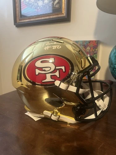 Jerry Rice Autographed San Francisco 49ers Chrome Helmet Beckett Authenticated