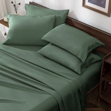 Green King Size Sheet Set - 6 Piece Luxury 1800 Thread Count Bedding Sheets ...