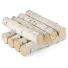 8 Pack Birch Logs (2.3"-3.2" Dia) Birch Wood for Halloween Fireplace Decor 