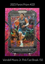 2022-23 Panini Prizm - Wendell Moore Jr. #221 Pink Fast Break Prizm /50 (RC)