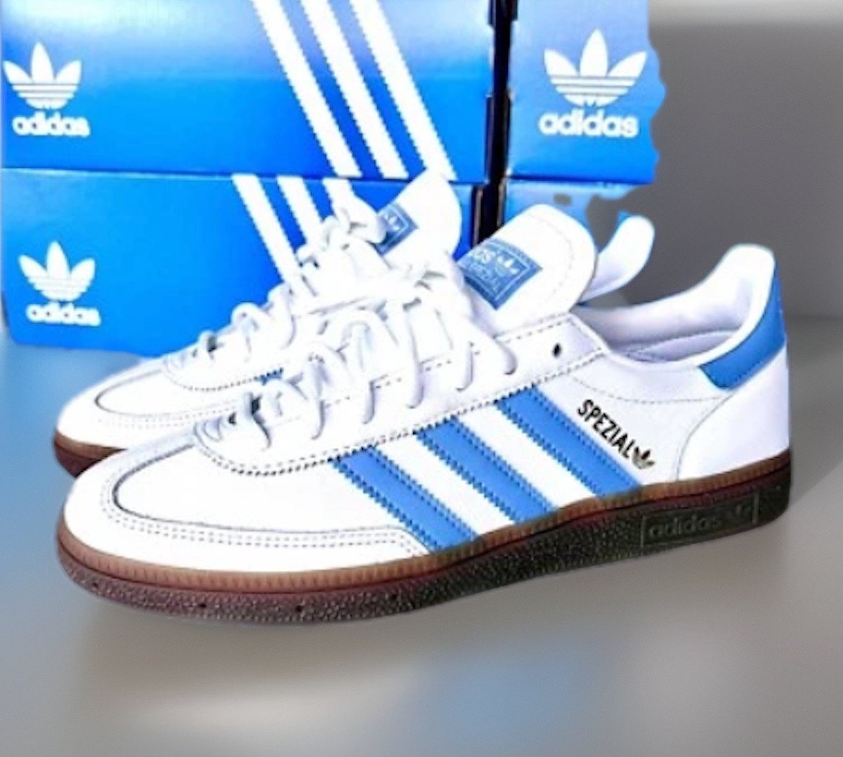 Handball Spezial Sky Blue White Gum Size 8 Mens Shoes IE3607