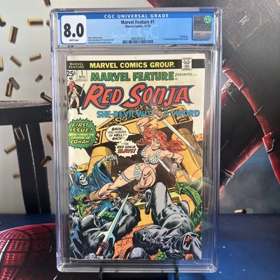 Marvel Feature 1 CGC 8.0 White Pages (1st book gewidmet to Red Sonja)