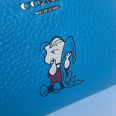 Coach x Peanuts 2025 Snap Wallet Linus CBN91 Snoopy 75th