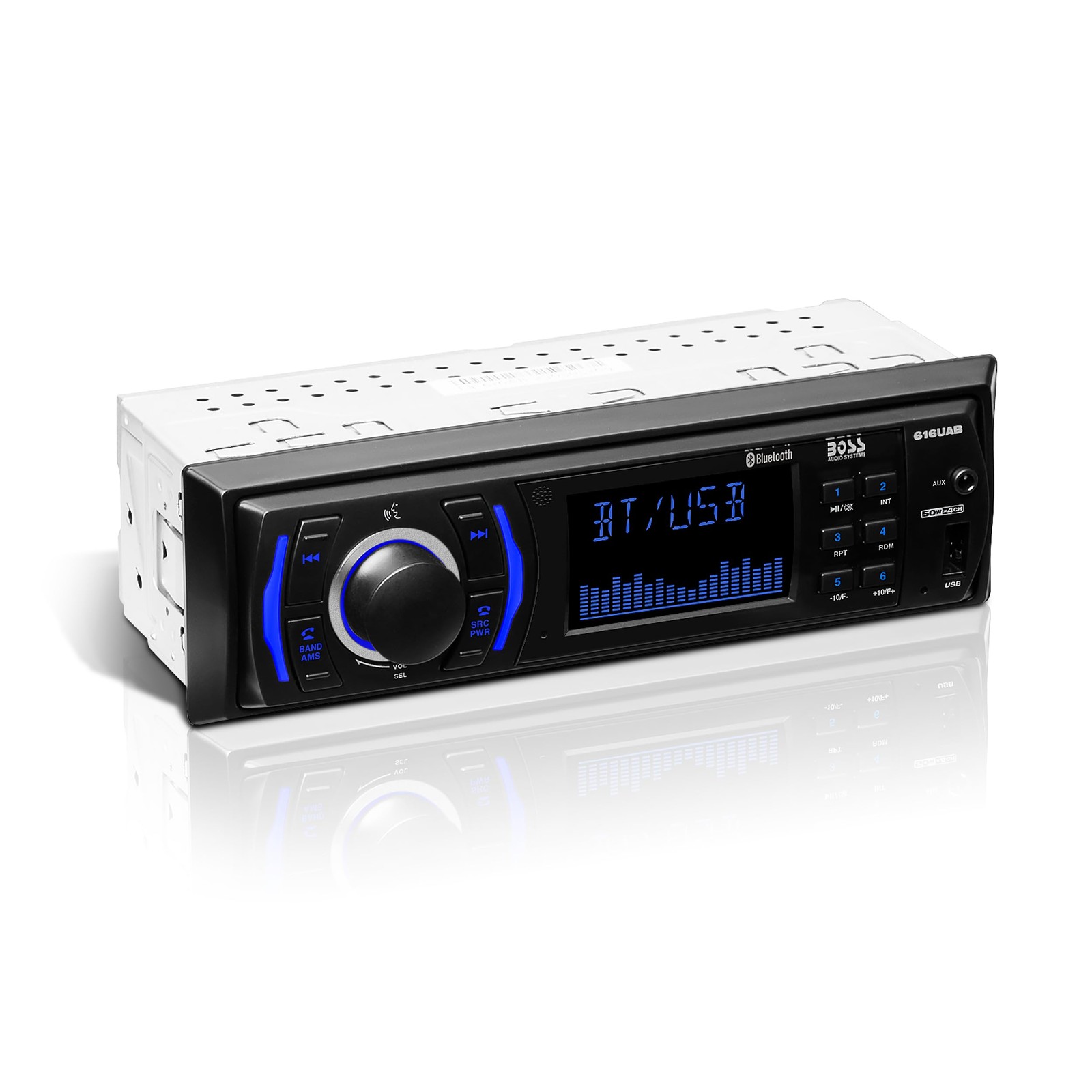 S 616uab Car Stereo With Bluetooth - Single Din, Mp3, Usb, A...
