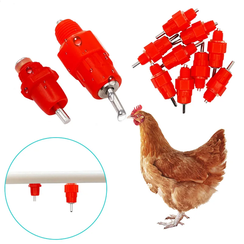 10/15/20/50 Pezzi Irrigatore Pollo Nipplo Bevitore Quaglia Piccioni Irrigatore Capezzolo Auto - Foto 2 di 14