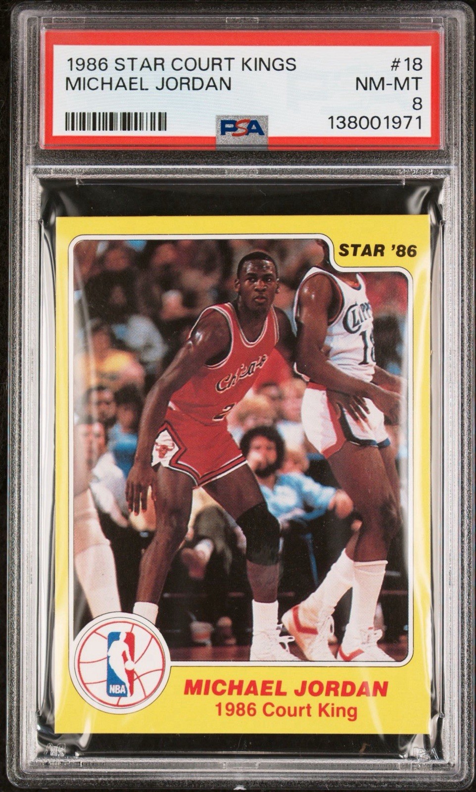 1986 STAR COURT KINGS #18 MICHAEL JORDAN PSA 8