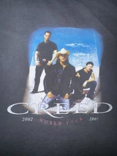 Vintage Creed 2002 2003 Weathered World Tour Shirt XL Rock Band Tee Screamline