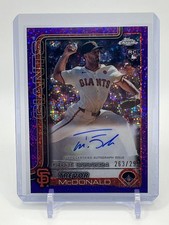 Trevor McDonald 2025 Topps Chrome Update Autograph #CRDA-TM Purple Speckle /299