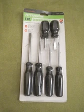 Pittsburgh 6 Piece Screwdriver Set #62728 Magnetic Tips Ergonomic Handles NEW