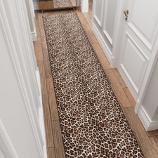Ottomanson Cheetah Print 3x16 Extra Long Hallway Runner Rug 16 Ft Non Slip Ru...