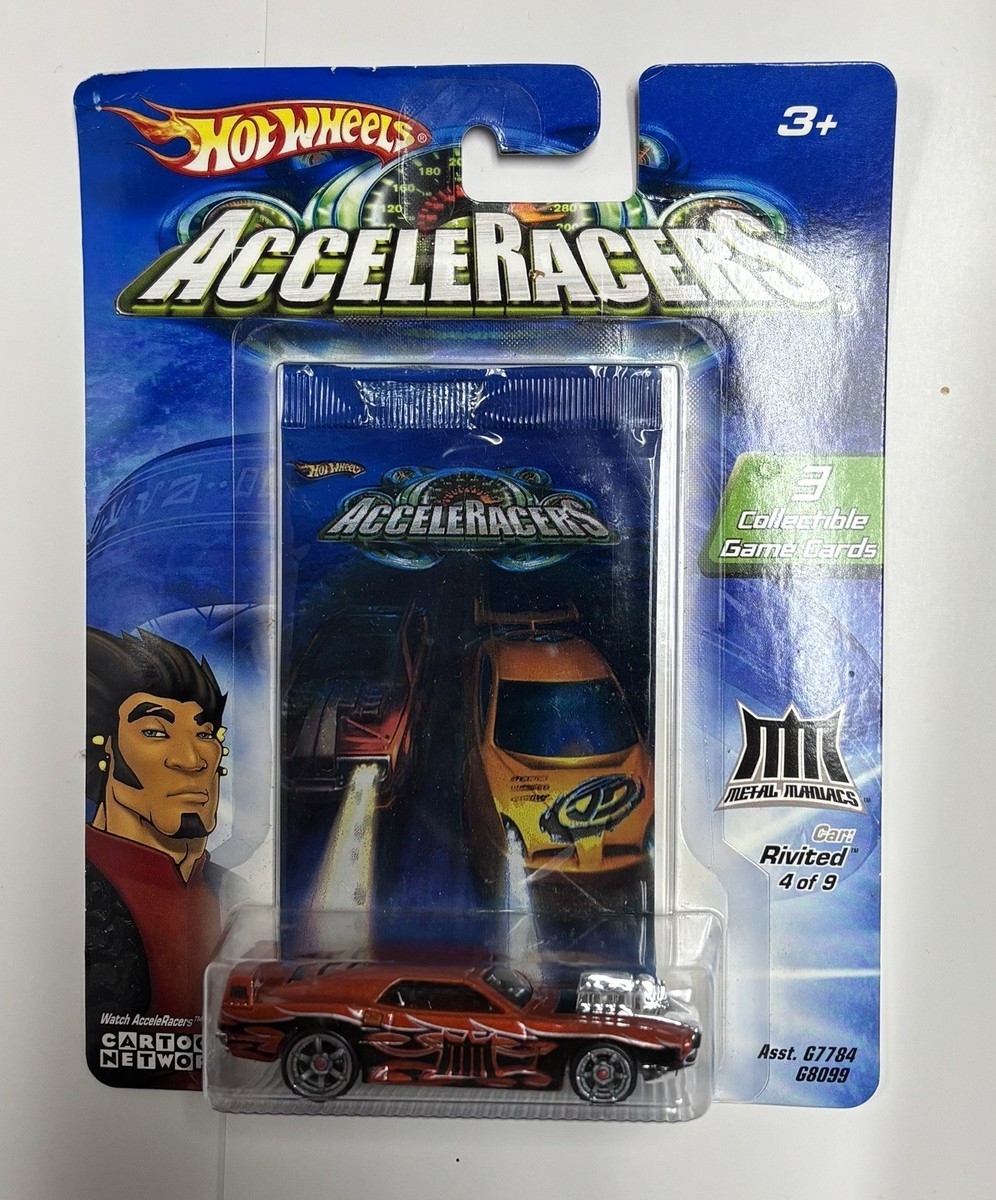 ミニカー Hot Wheels Acceleracers Riveted Hot Wheels AcceleRacers Rivited Metal Maniacs 4/9 *READ* DAMAGED