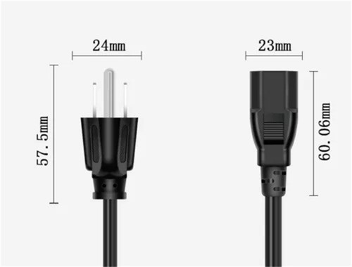 AC Power Cord US 3 Prong Plug Standard PC Computer Monitor Desktop Printer TV - Afbeelding 5 van 8