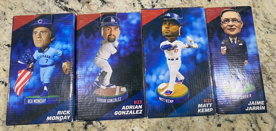 Novo! Lote combo Kemp Monday Gonzalez Jarrin (4) Bobblehead 2013 LA Dodgers - Imagem 2 de 2