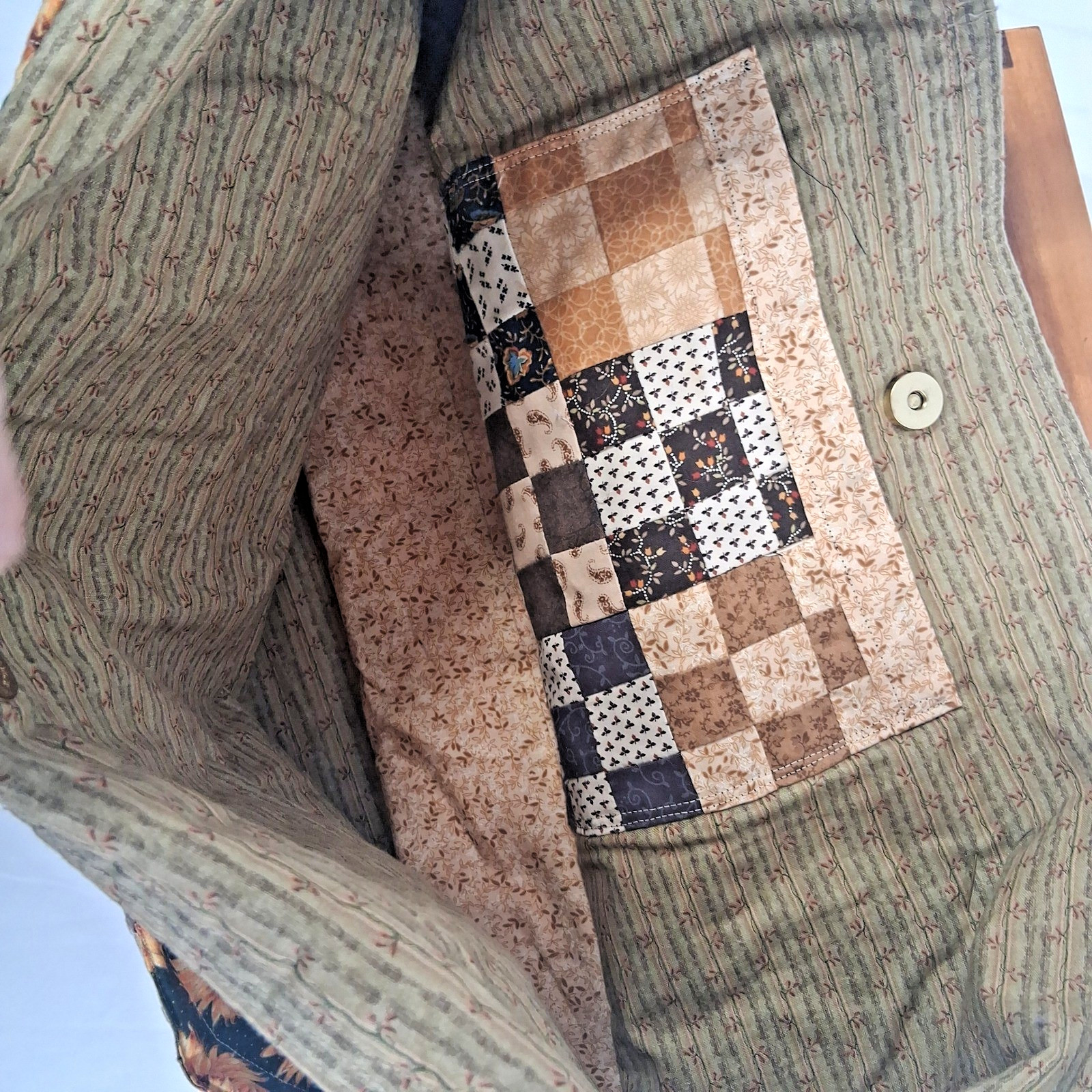 Handmade Patchwork Sunflower Tote Bag Quilted Sho… - image 5