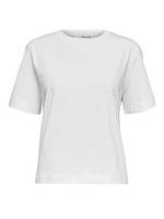 Selected Femme T-Shirt Slfessential Boxy Tee, Bright White, Xs, Damenoberteil