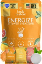 Shower Steamers Aromatherapy 15 Pack Energize Citrus Essential Oil Body Restore
