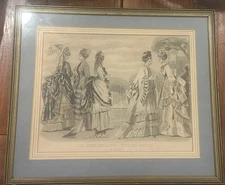 Antique 1873 Les Modes Parisiennes Peterson’s Magazine Victorian Fashion Print