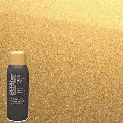 #ad 11 Oz. Gold Gloss Interior Exterior Metallic Spray Paint $12.97