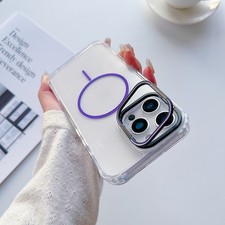 Clear Hard Slim Cover with Invisible Lens Stand For iPhone 17 Pro Max/Air/16/15