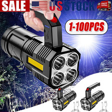 Super Bright 22000LM LED Flashlight High Powered Torch USB Rechargeable Lamp