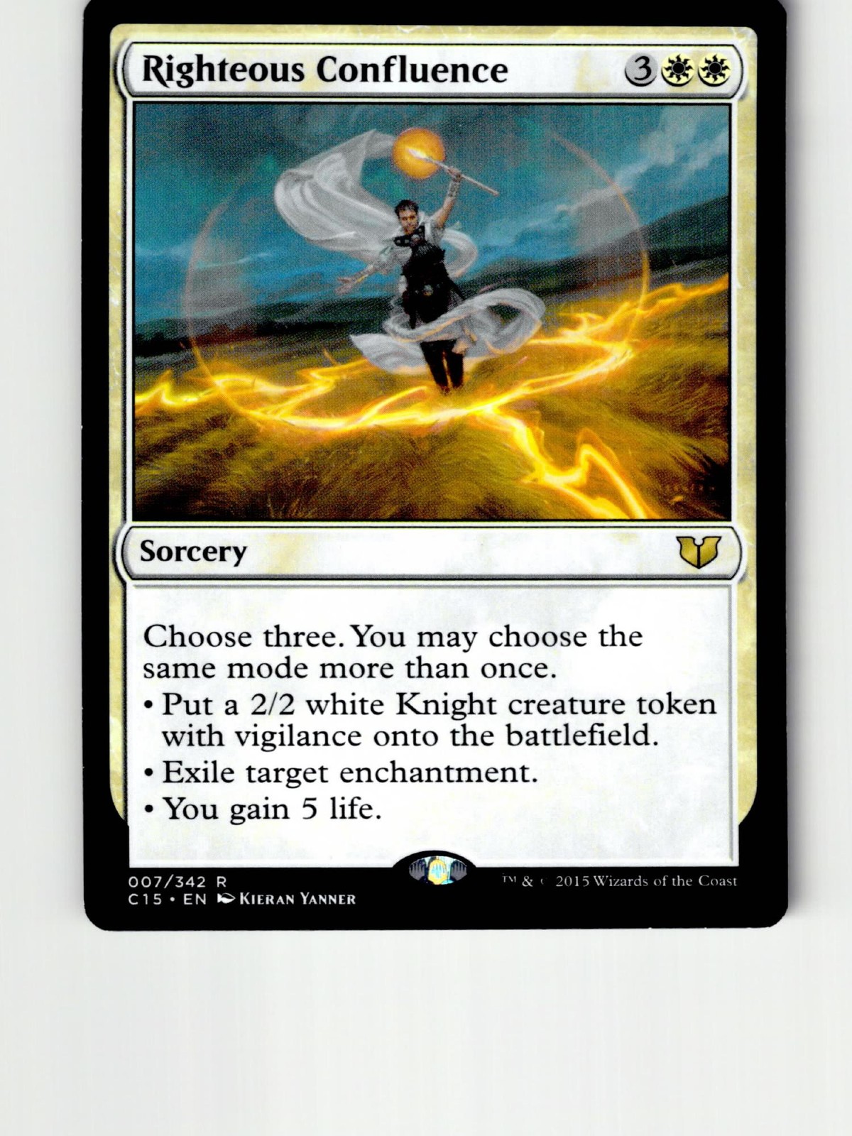 Righteous Confluence 7 Rare Commander 2015 Magic: The Gathering Lightly Played