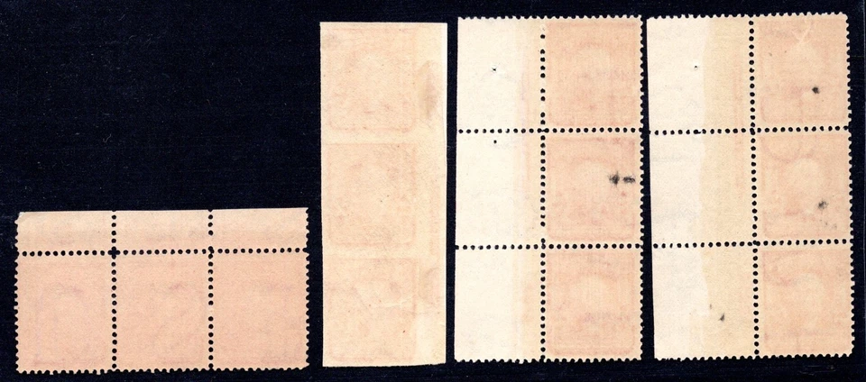 US 1903-1906 SCOTT #319, 320 EN TIRAS DE 3 CON IMPRESIÓN Y PLACA # Foto 2 de 2