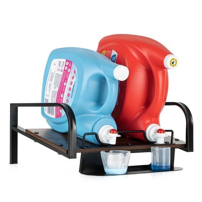 Laundry Detergent Holder Stand with Drip Tray, Laundry Soap Holder Liquid Det...