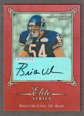 Brian Urlacher 2002 Donruss Autograph #6/50 Chicago Bears HOFer Perfect Auto