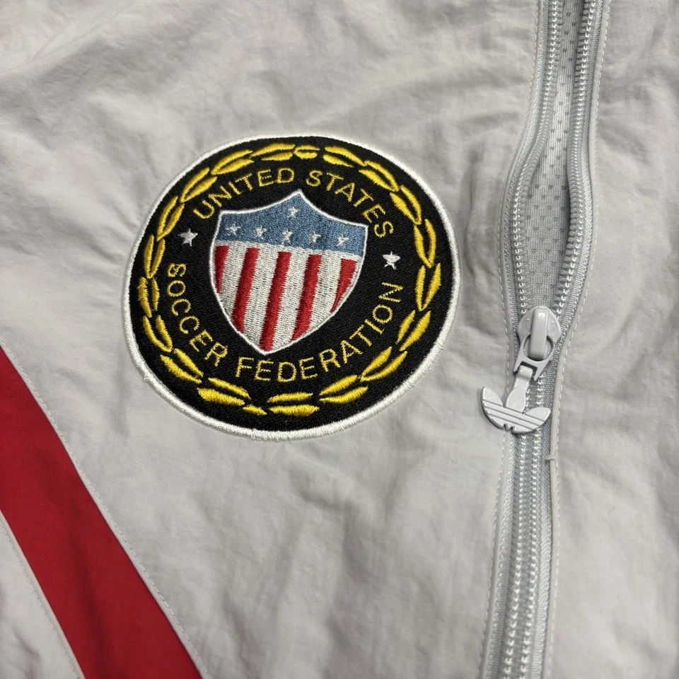 Chaqueta Adidas de Fútbol de Estados Unidos 1984 | Talla M | Trifolio Rojo Gris Azul | RARA De Colección Foto 3 de 4