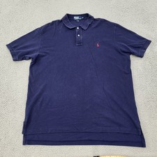 Polo Ralph Lauren Mens 2XL XXL Blue PRL Pony Embroidery Shirt