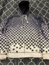Y2K 2010s Hurley Multicolor Aop Hoodie Jacket All Over Print Size Medium