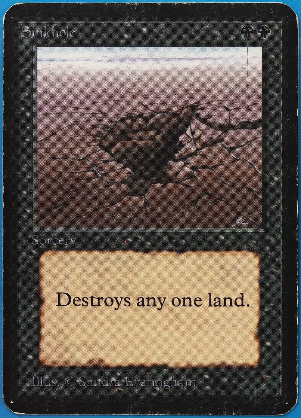 Sinkhole Alpha HEAVILY PLD Black Common MAGIC MTG CARD (ID# 509119) ABUGames