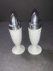 Westmoreland Hobnail Milk Glass Vintage Salt And Pepper Shakers 5” Tall