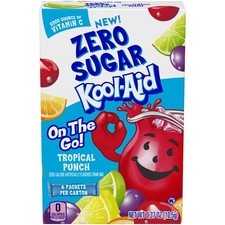 Kool-Aid Sugar Drink Mix on The Go 8 Boxes 6 Packets Each Tropical