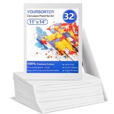 Canvas for Painting 11x14 inch, 32 Pack Bulk Painting Canvas Boards... Fast Ship