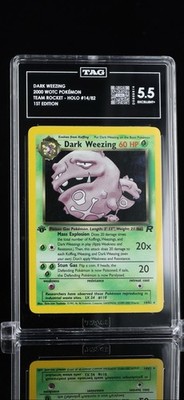 Pokémon Dark Weezing Holo Rare TCG Card 14/82 First Edition