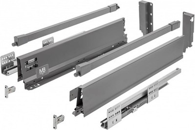 Modern Box Pro Schubladenschienen I L=550mm H=135mm I Anthrazit I Schublade ...