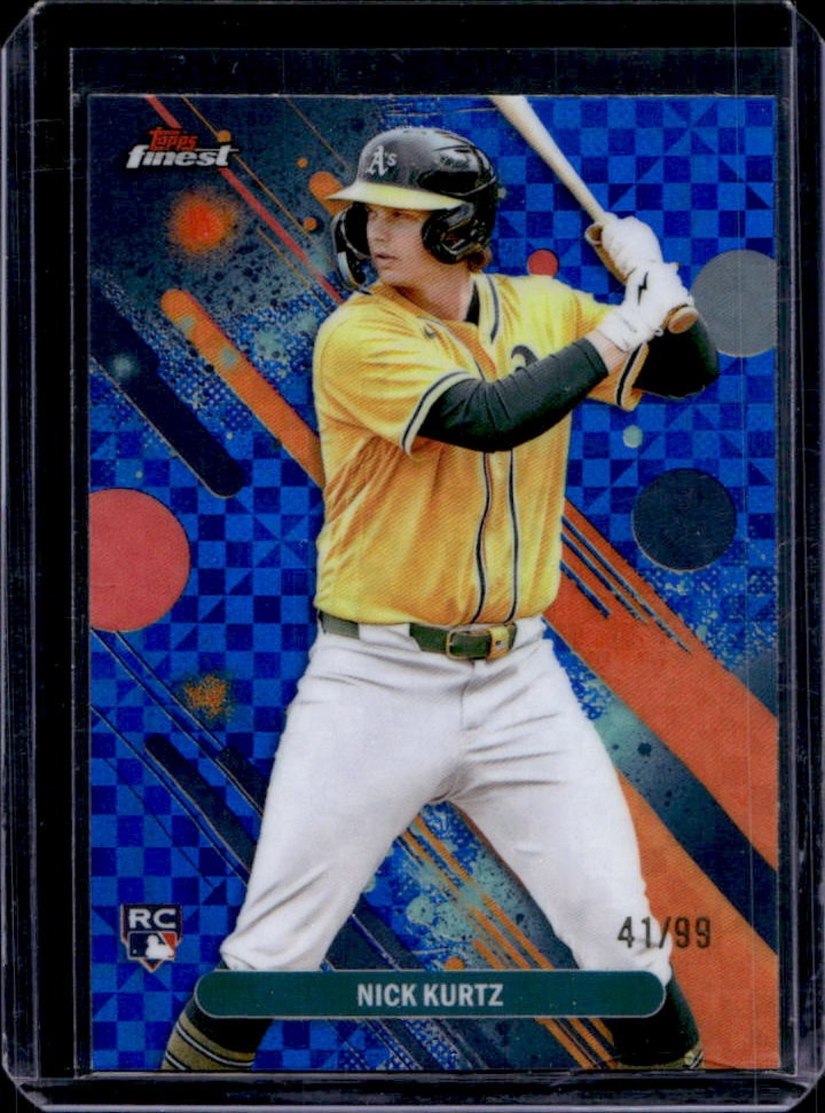2025 Finest Nick Kurtz Common RC Blue X-Fractor Rookie #41/99 Athletics