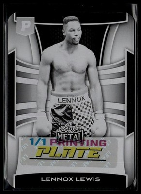 2025 Leaf Metal Pristine Auction #BA-LL2 Lennox Lewis Printing Plates Black #1/1