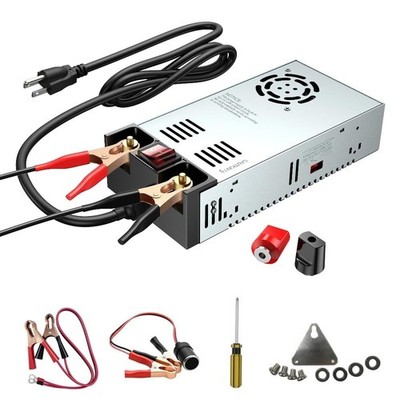 110V AC to 12V DC Converter Adapter, 50A 600W Power Supply, ON/OFF Switch, Pure
