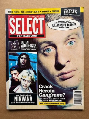 HAPPY MONDAYS SELECT MAGAZINE SEPTEMBER 1992  - SHAUN RYDER COVER WITH MORE INSI
