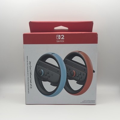 Nintendo Joy-Con Wheel (Set of 2 )for Nintendo Switch 2, Blue/Red - Brand New 