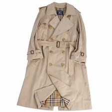 Burberry Vintage Burberrys 100% Cotton Trench Coat Back Check Used MOLO-0