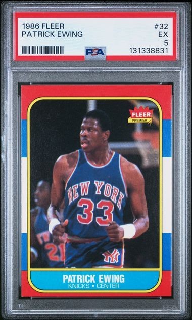 PSA 5- 1986-87 Fleer Basketball PATRICK EWING #32 (8831)