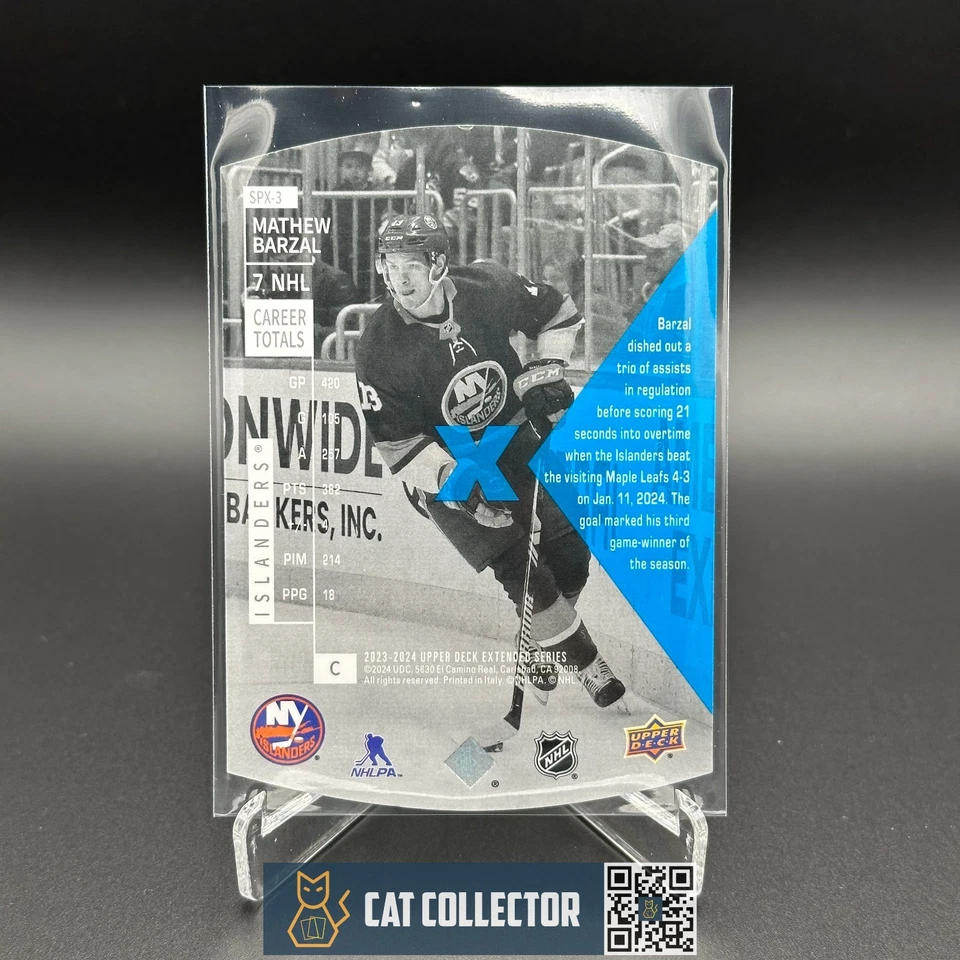 2023-24 UD Extended series MATHEW BARZAL #SPX-3 1997-98 SPx Holoview Retro - Image 2 of 4