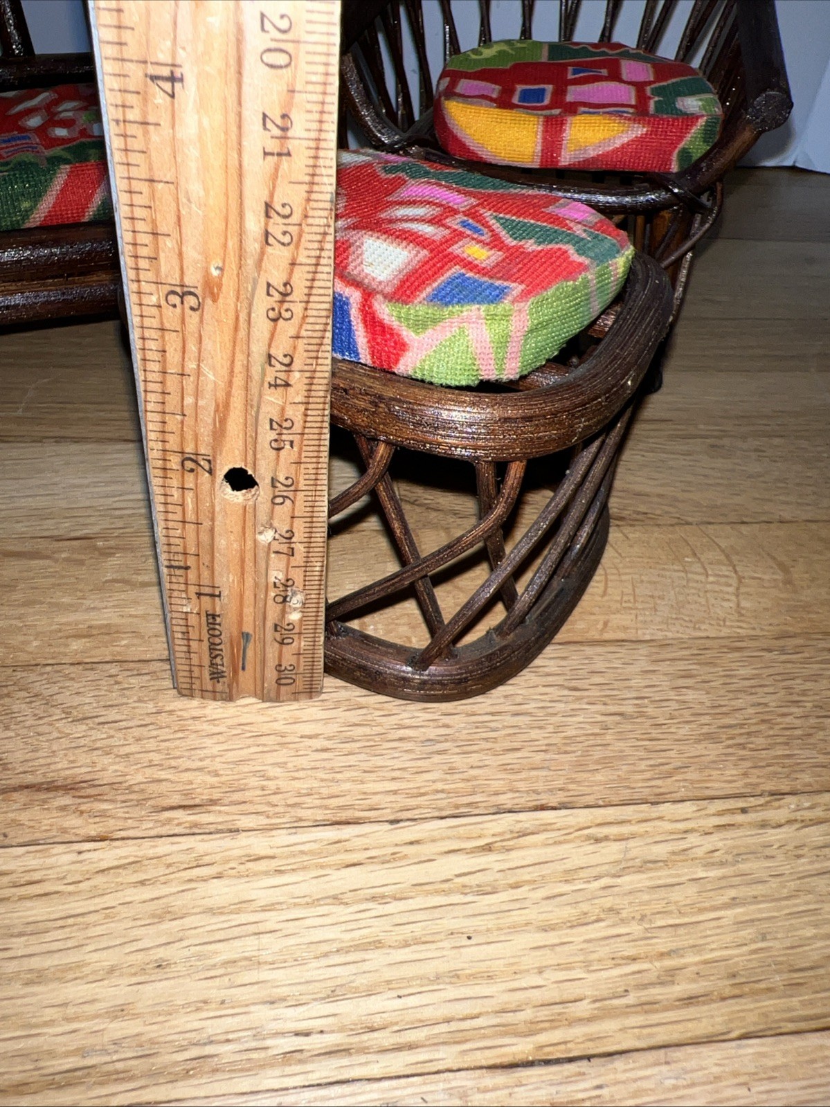 1970s Durham Industries Charley Rattan Barbie Furniture Set Retro Mod Tiki Bar