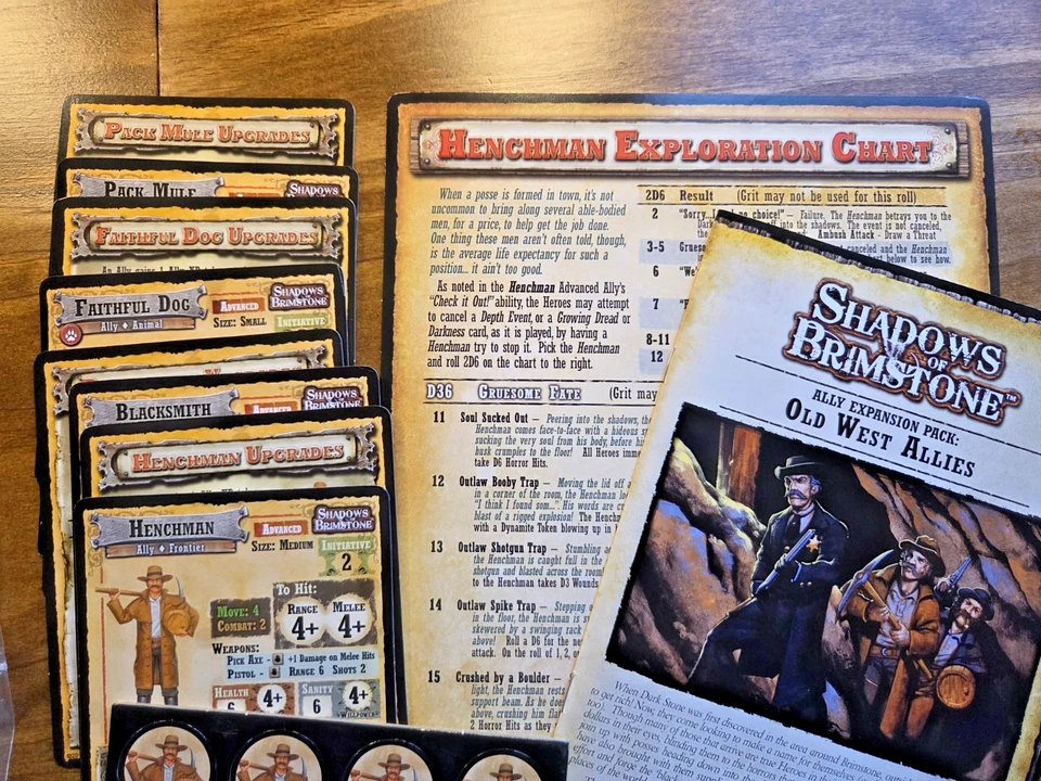 Shadows Of Brimstone ALLIES OF THE OLD WEST and GAMBLER Expansions Sealed Cards - Image 3 of 4
