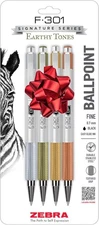 Zebra Pen F-301 Signature Series Retractable Ballpoint Pen, Black Ink A 