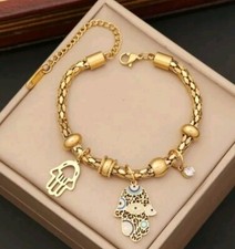 Hamsa Hand Stainless Steel Bracelet